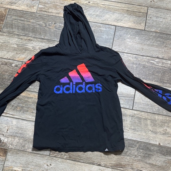 adidas Other - Adidas Black Hooded Tshirt